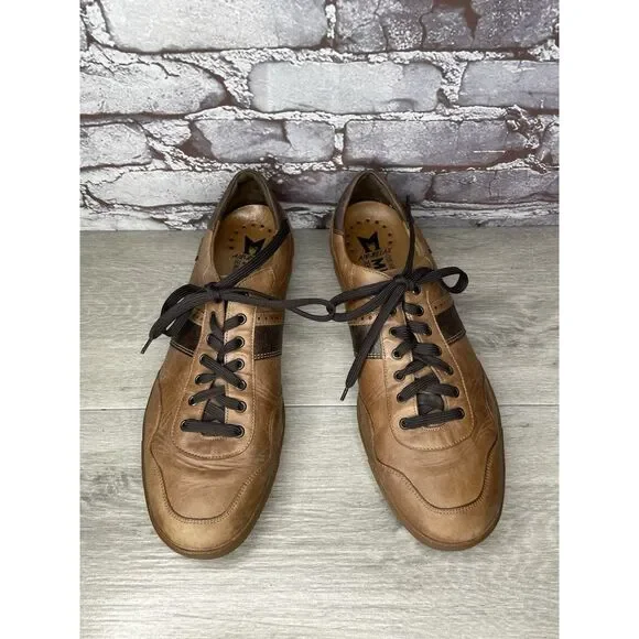 Mephisto Chestnut Brown Leather Steve Urban Sneaker Shoes  display picture 3